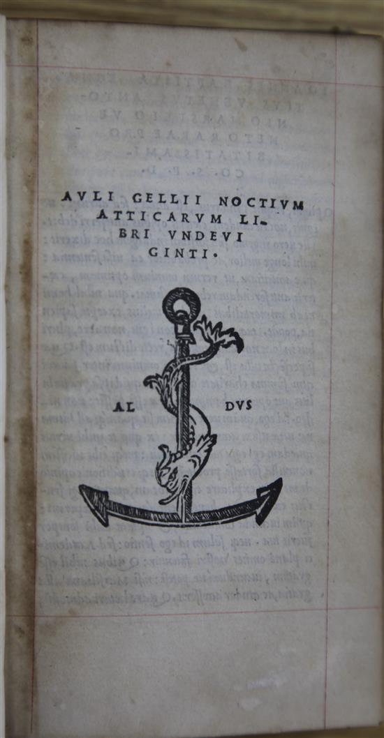 [Gellius, Aulus - Attic Nights] Auli Gellii Noctium Atticarum libri undeniginti (edition by J.B. Egnatius),